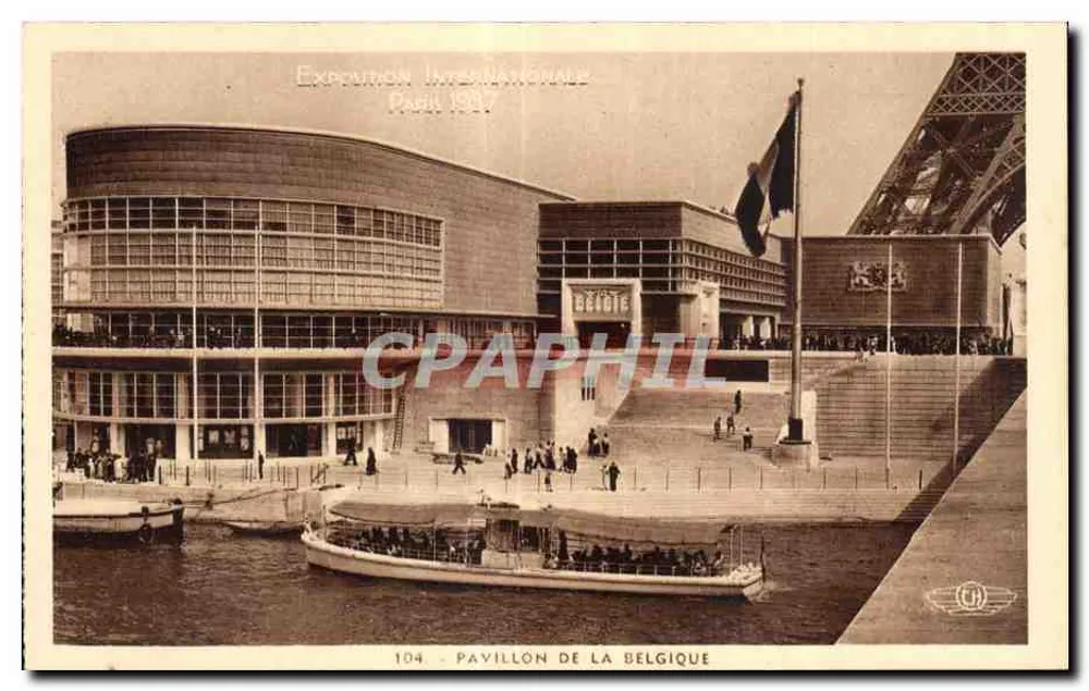 Pavillon der Belgien — Internationale Ausstellung Paris 1937 — Verlag CH Nr. 104 - Vorderseite