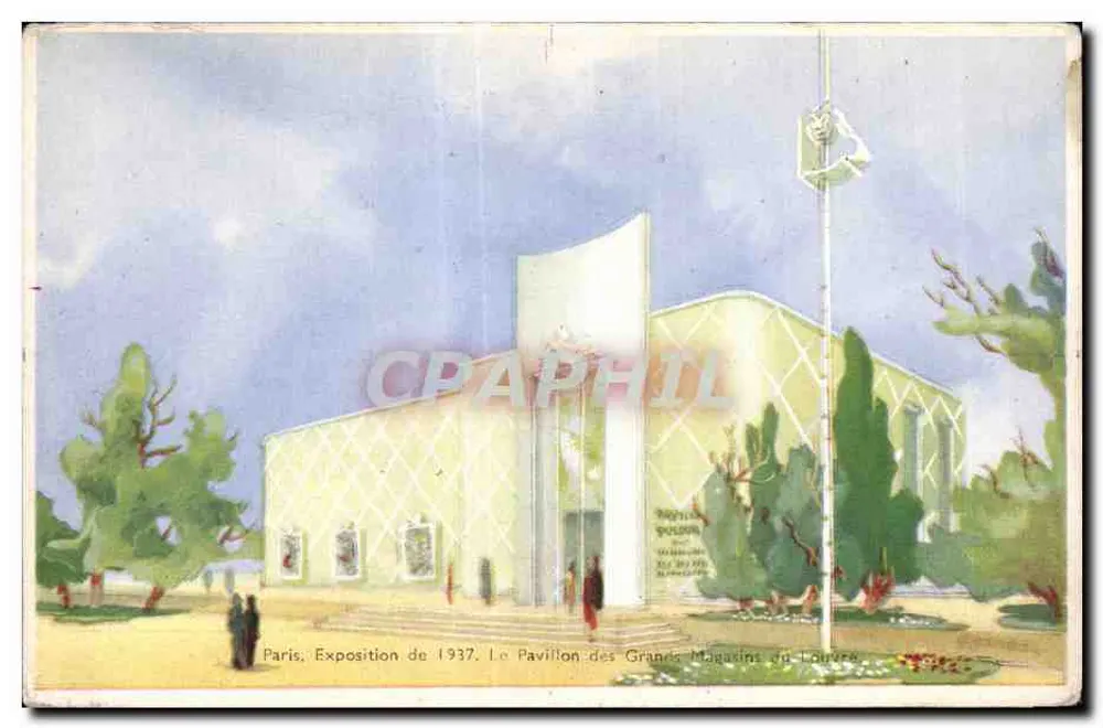 Paris, Ausstellung 1937 — Das Pavillon der Louvre-Großhandelsgeschäfte - Vorderseite