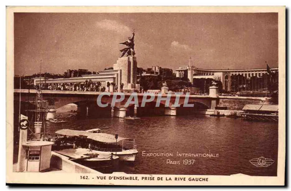Übersicht, vom linken Ufer aus — Internationale Ausstellung Paris 1937 — 162 - Vorderseite