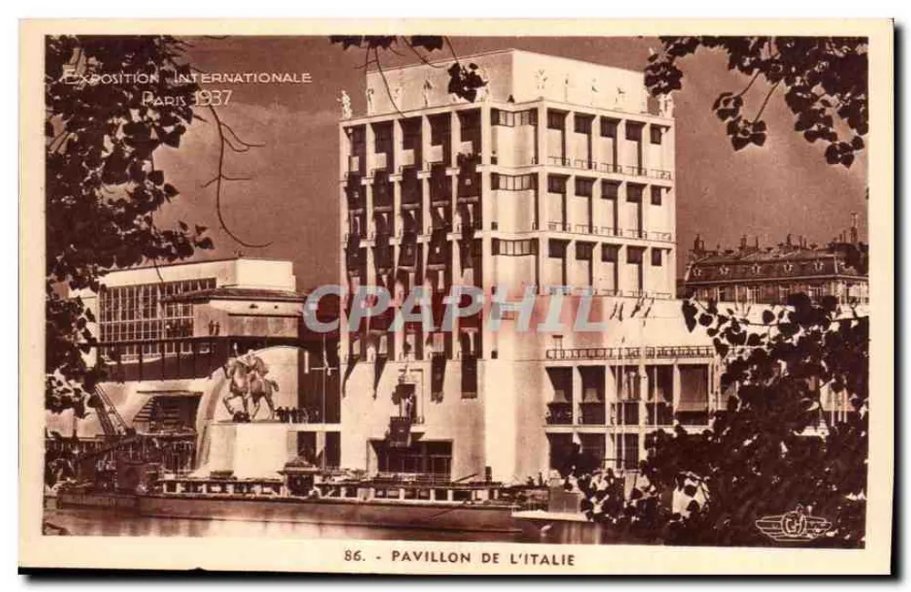 Internationale Ausstellung Paris 1937 — Pavillon Italiens - Vorderseite