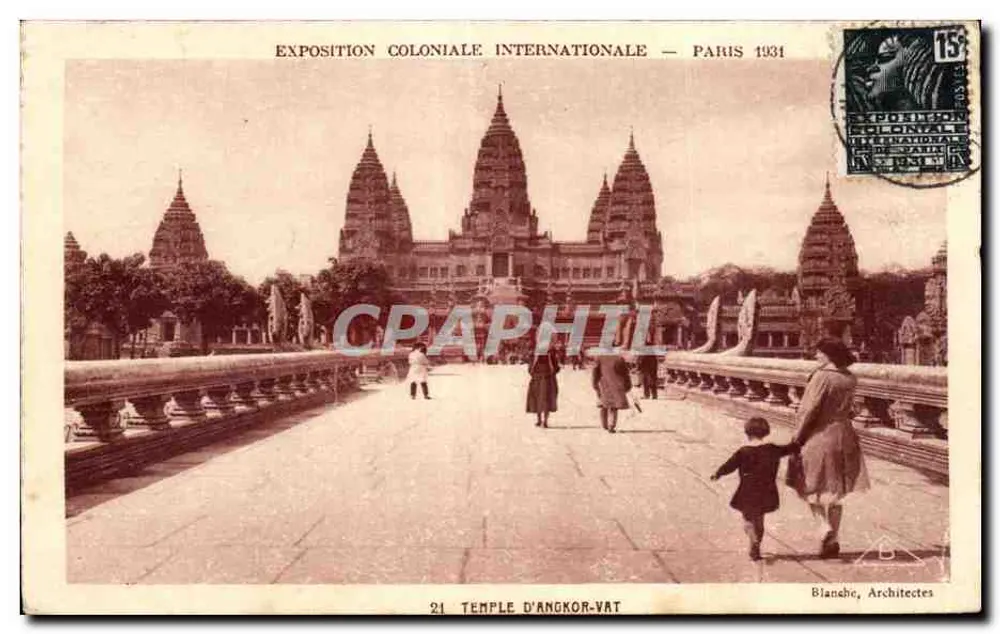 Temple d'Angkor-Vat — Exposition Coloniale Internationale — Paris 1931 — Bianche, Architectes - Recto
