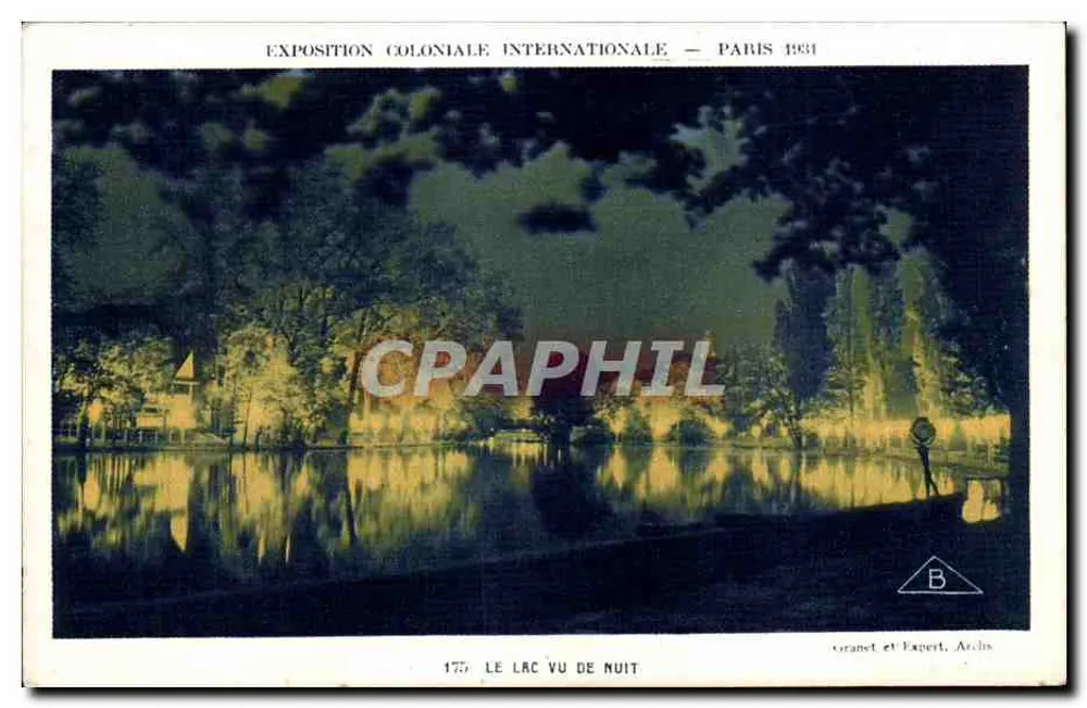 Internationale Kolonialausstellung — Paris 1931 — Der See im Nachtlicht - Vorderseite