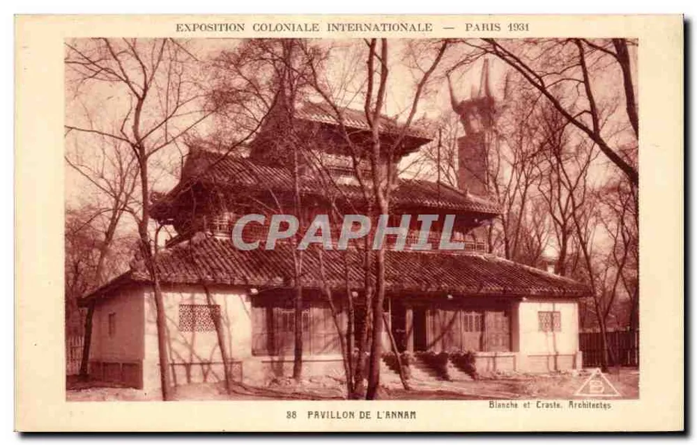 Pavillon de l'Annam — Internationale Kolonialausstellung — Paris 1931 — Bianche et Craste, Architekten - Vorderseite
