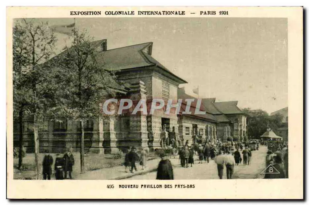 Internationale Kolonialausstellung — Paris 1931 — Neues Pavillon der Niederlande - Vorderseite