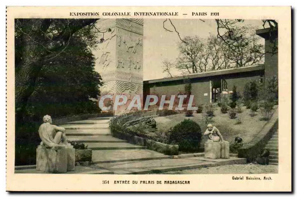 Eingang zum Palast von Madagaskar — Internationale Kolonialausstellung — Paris 1931 - Vorderseite
