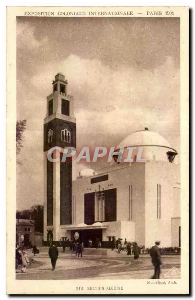 Exposición Colonial Internacional — París 1931 — Sección Argelia — Montsland, Arch. - Anverso