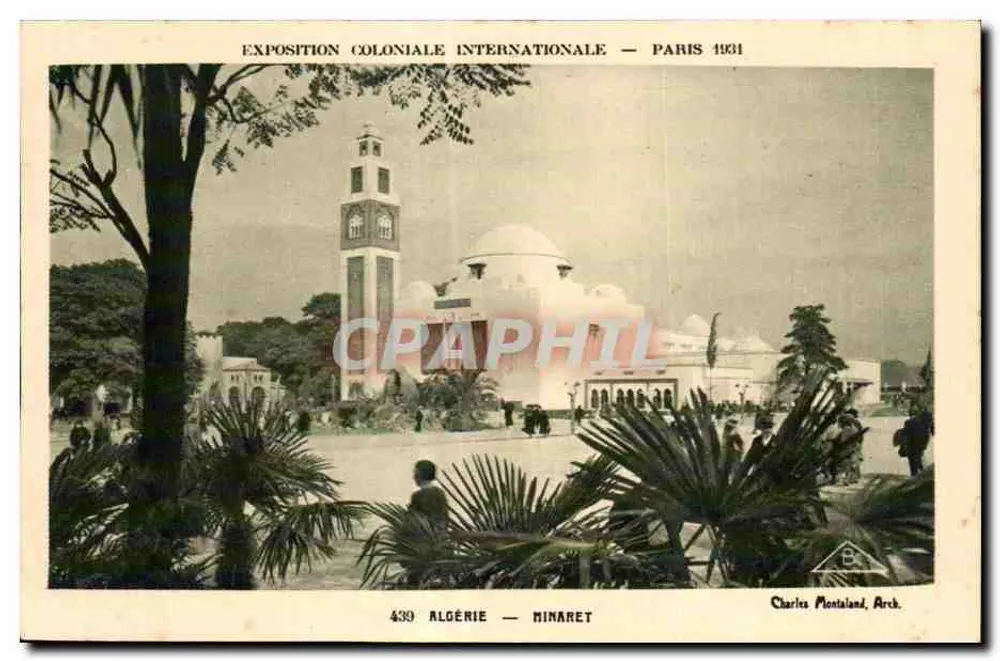 Algerien — Minaret — Internationale Kolonialausstellung — Paris 1931 - Vorderseite