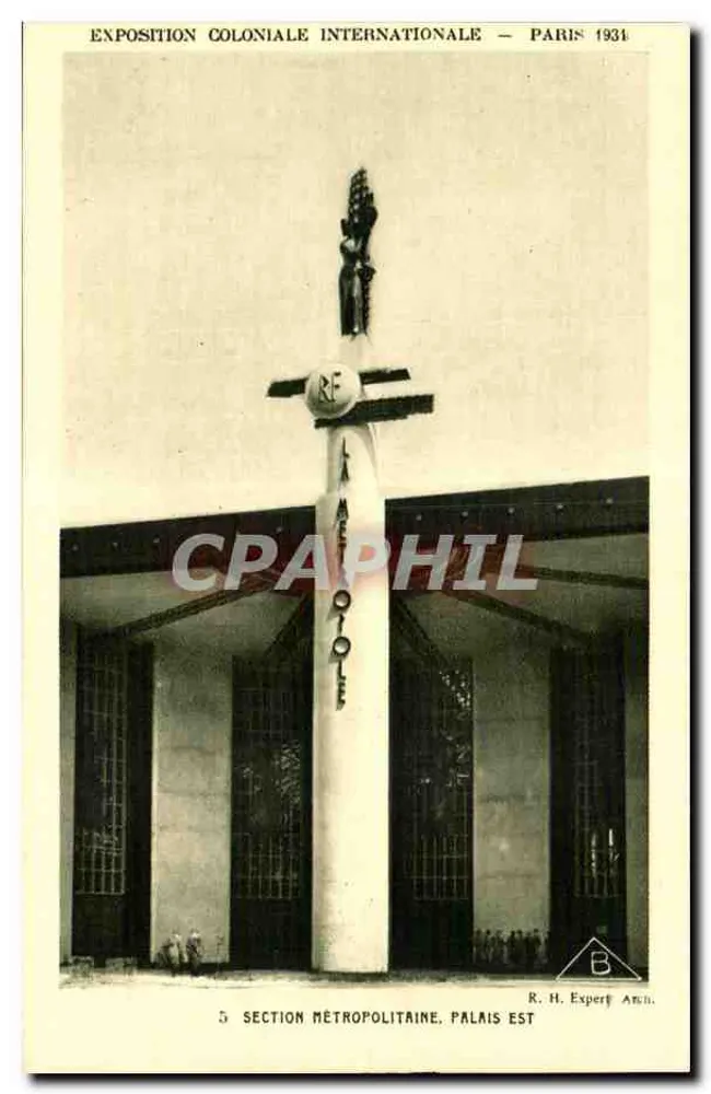 Internationale Kolonialausstellung — Paris 1934 — Metropolitische Abteilung, Ostpalast - Vorderseite