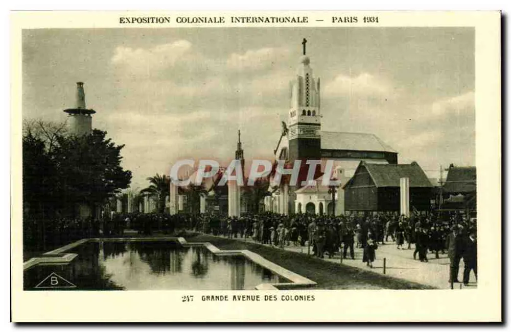 Internationale Kolonialausstellung — Paris 1934 — Grande Avenue des Colonies - Vorderseite
