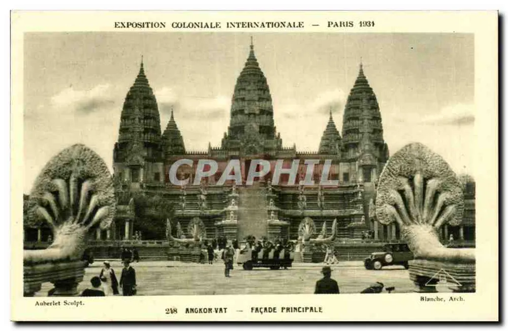 Angkor-Vat — Façade Principale — Exposition Coloniale Internationale — Paris 1934 - Recto