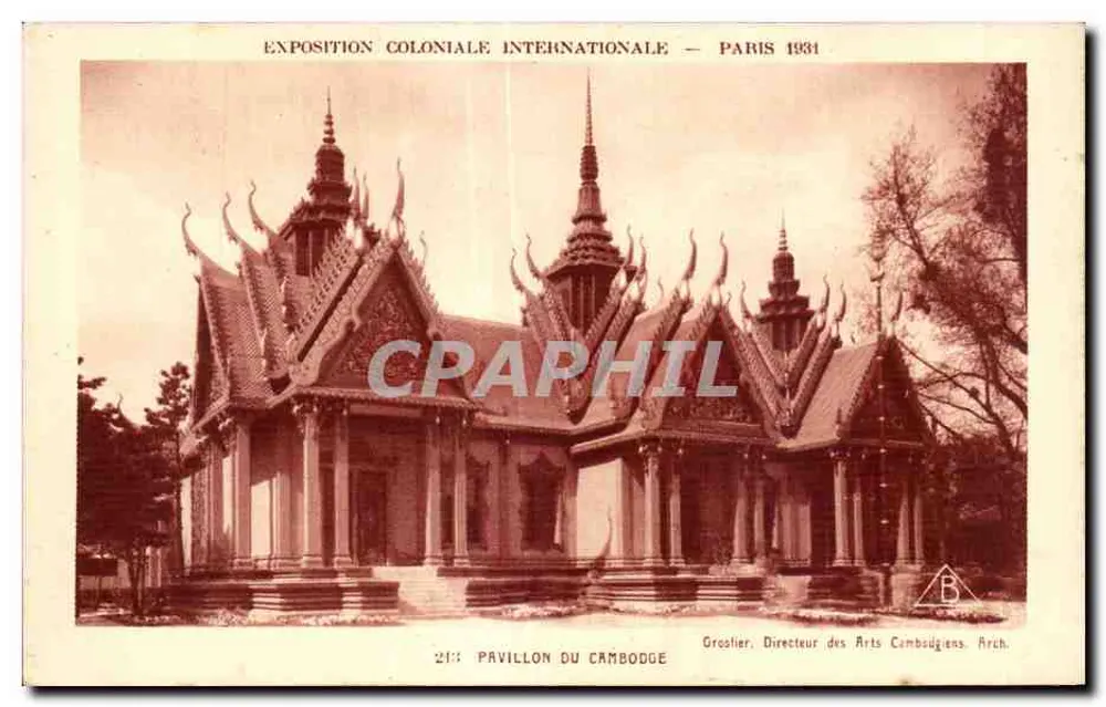 Pavillon Kambodschas — Internationale Kolonialausstellung — Paris 1931 - Vorderseite