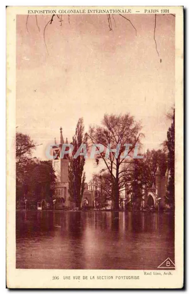 Internationale Kolonialausstellung — Paris 1931 — Ansicht der portugiesischen Abteilung — Raul Lino, Arch. - Vorderseite
