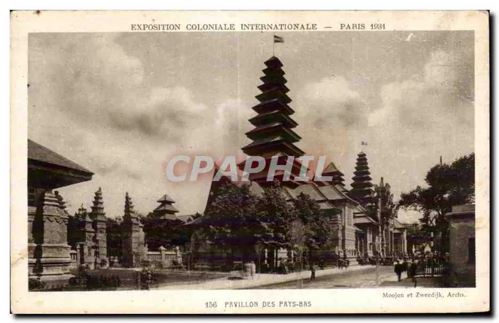 Pavillon der Niederlande — Internationale Kolonialausstellung — Paris 1931 - Vorderseite