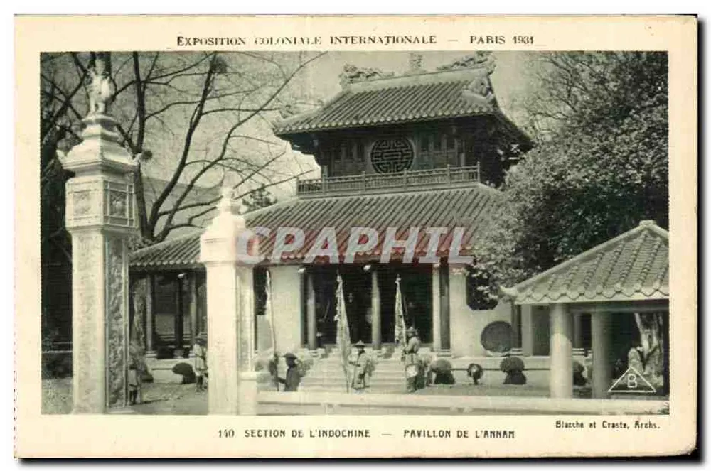 Pavillon von Annam — Internationale Kolonialausstellung — Paris 1931 - Vorderseite