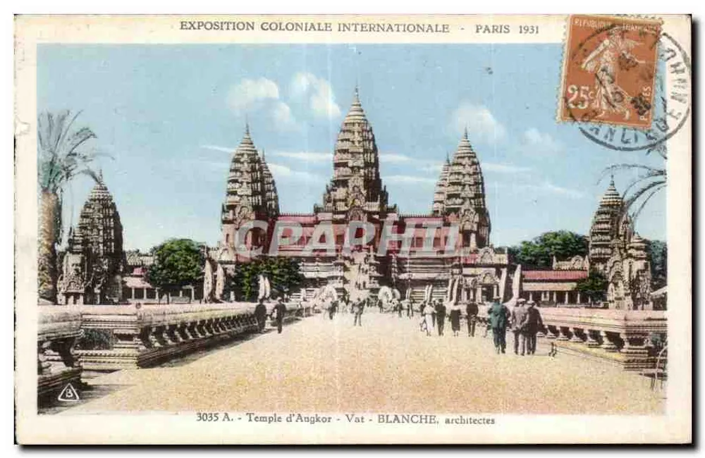 Tempel von Angkor - Vat — Internationale Kolonialausstellung — Paris 1931 — BLANCHE, Architekten - Vorderseite
