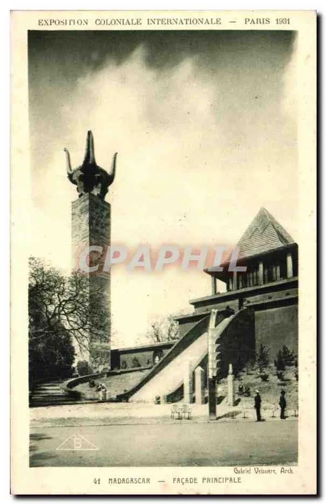 Madagascar — Hauptfassade — Internationale Kolonialausstellung — Paris 1931 - Vorderseite