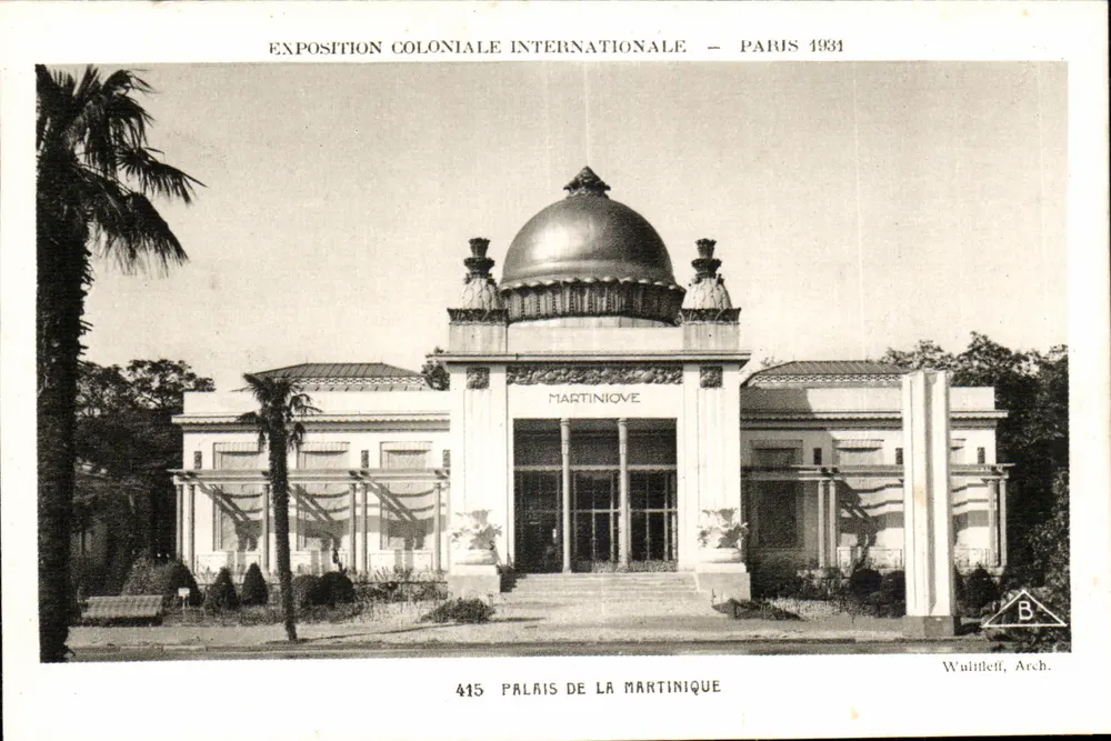 Palast der Martinique — Internationale Kolonialausstellung — Paris 1934 — Wulitleff, Arch. - Vorderseite