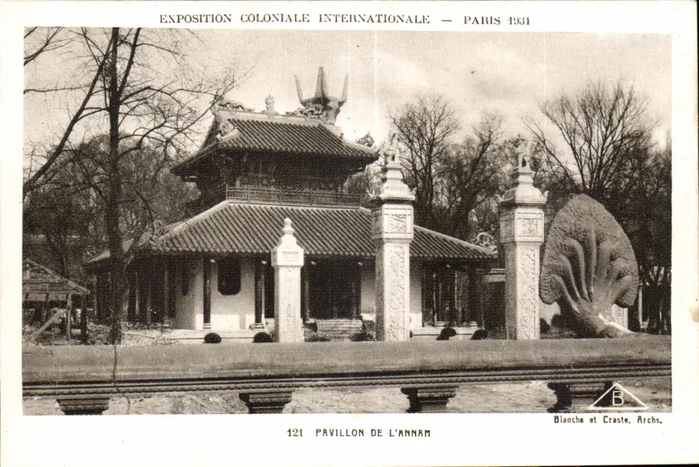 Pavilhão da Annam — Exposição Colonial Internacional — Paris 1931 — Blanche e Craste, Archs. - Frente