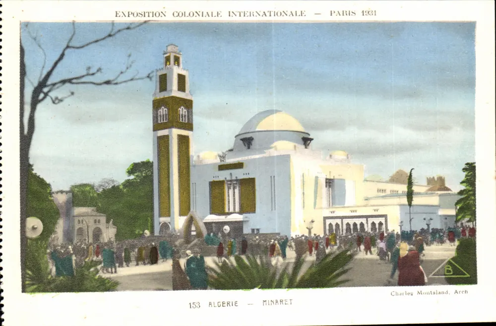 Argélia — Minarete — Exposição Colonial Internacional — Paris 1931 — Charles Montaland, Arquiteto - Frente
