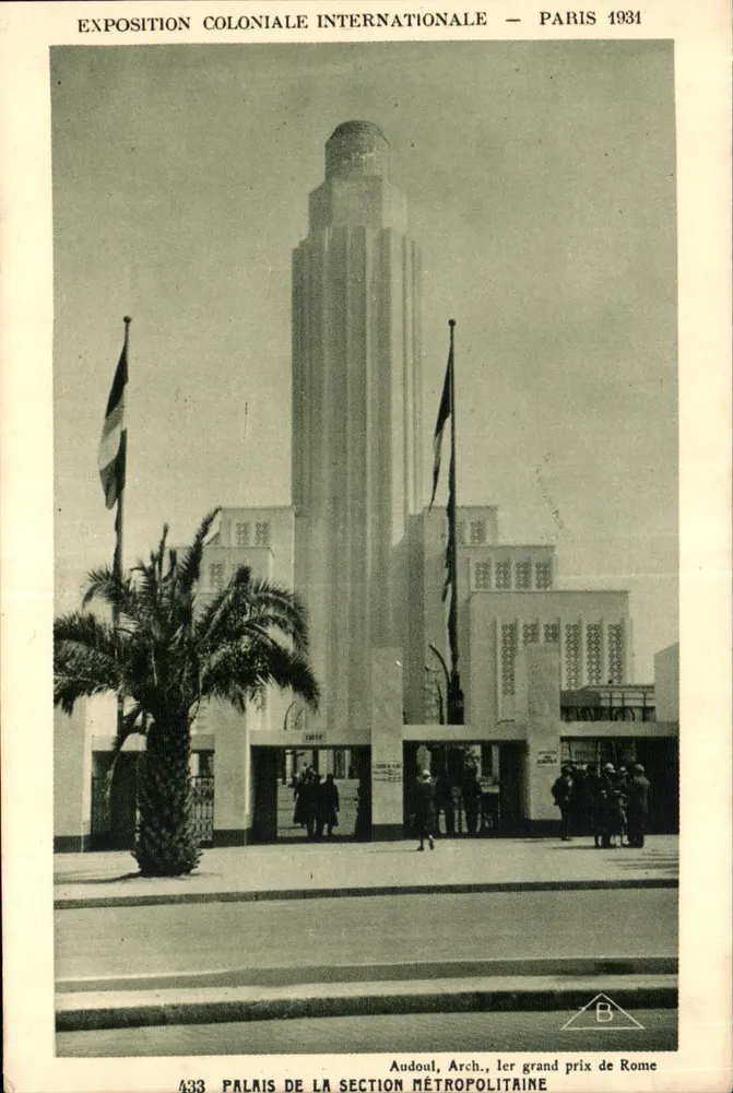 Palast der Metropolitischen Abteilung — Internationale Kolonialausstellung — Paris 1931 - Vorderseite