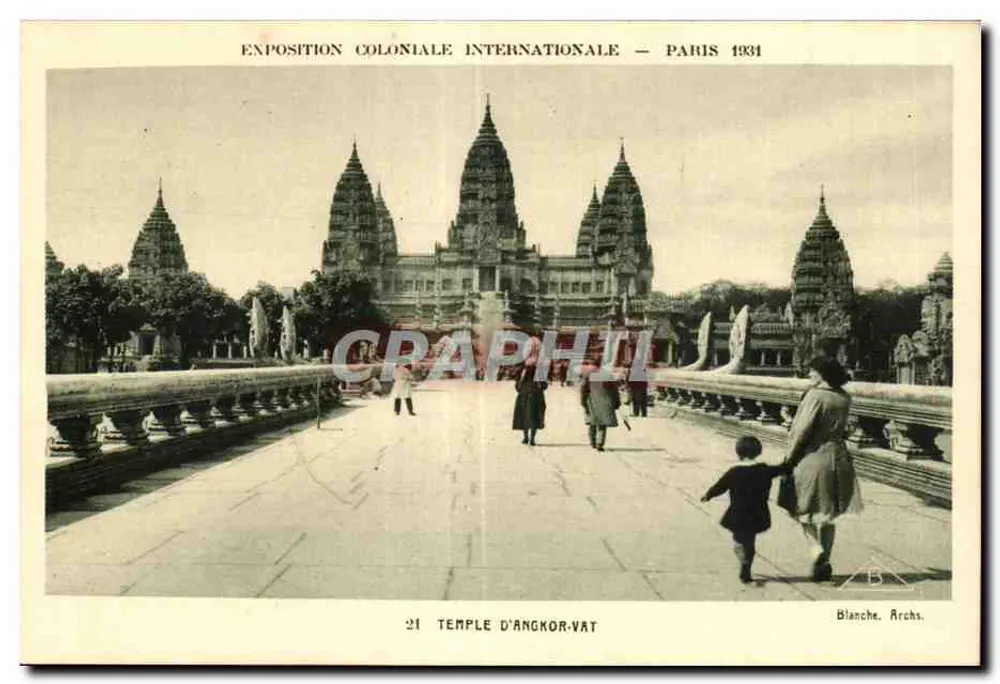 Tempel von Angkor-Vat — Internationale Kolonialausstellung — Paris 1931 — Blanche, Archa - Vorderseite
