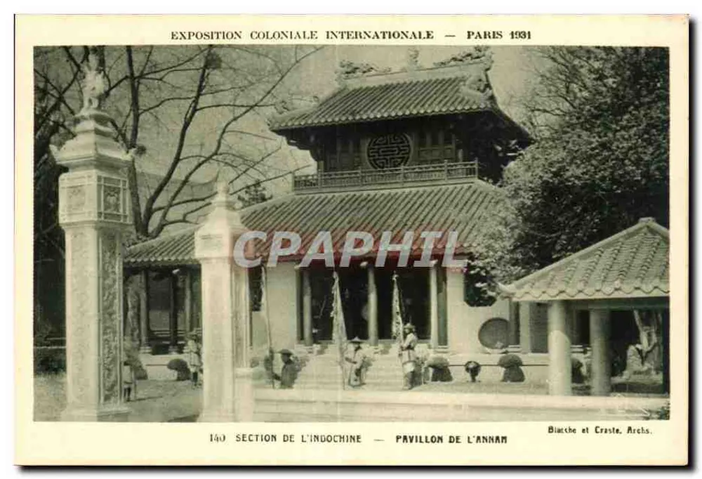 Pavillon de l'Annam — Indochina-Abteilung — Internationale Kolonialausstellung, Paris 1931 — Bianche et Craste, Archs. - Vorderseite