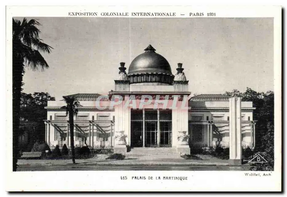 Palast der Martinique — Internationale Kolonialausstellung — Paris 1931 — Wulffleet, Arch - Vorderseite