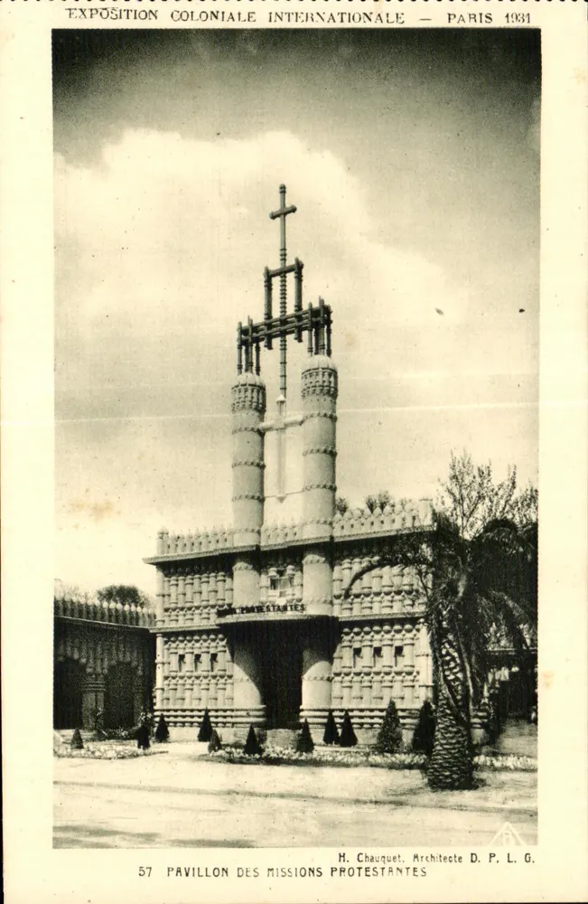 Pavillon der evangelischen Missionen — Internationale Kolonialausstellung — Paris 1931 - Vorderseite