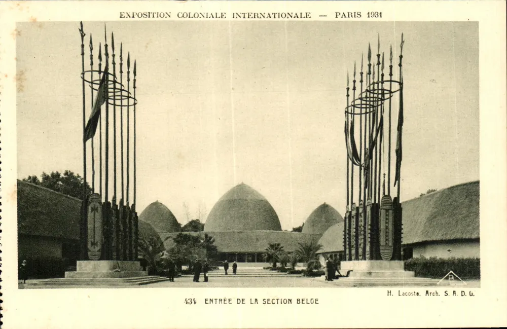 Eingang zur belgischen Sektion — Internationale Kolonialausstellung — Paris 1931 — H. Lacoste, Arch. S.A.D.G. - Vorderseite