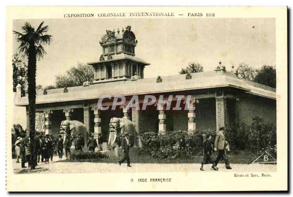 Internationale Kolonialausstellung — Paris 1931 — Französisch-Indien — Girvés et Sors, Archs. - Vorderseite