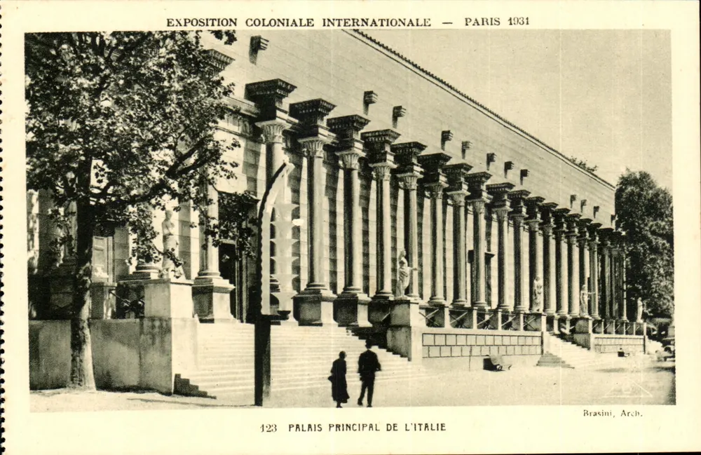 Hauptpalast Italiens — Internationale Kolonialausstellung — Paris 1931 — Brasini, Arch. - Vorderseite