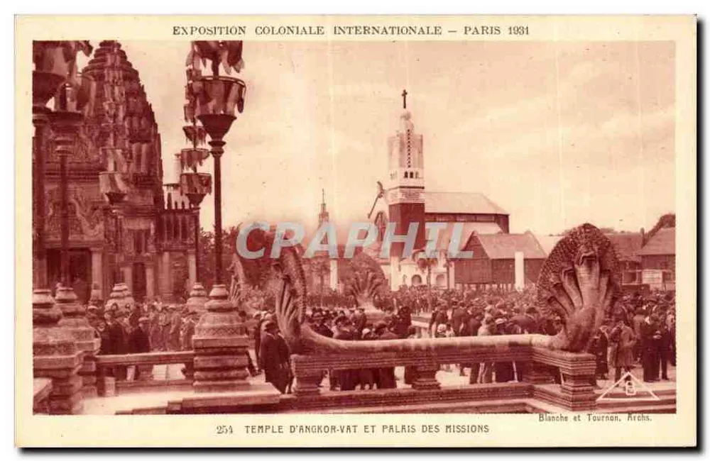 Tempel von Angkor-Vat und Palast der Missionen — Internationale Kolonialausstellung — Paris 1931 — Blanche und Tournon, Archs. - Vorderseite