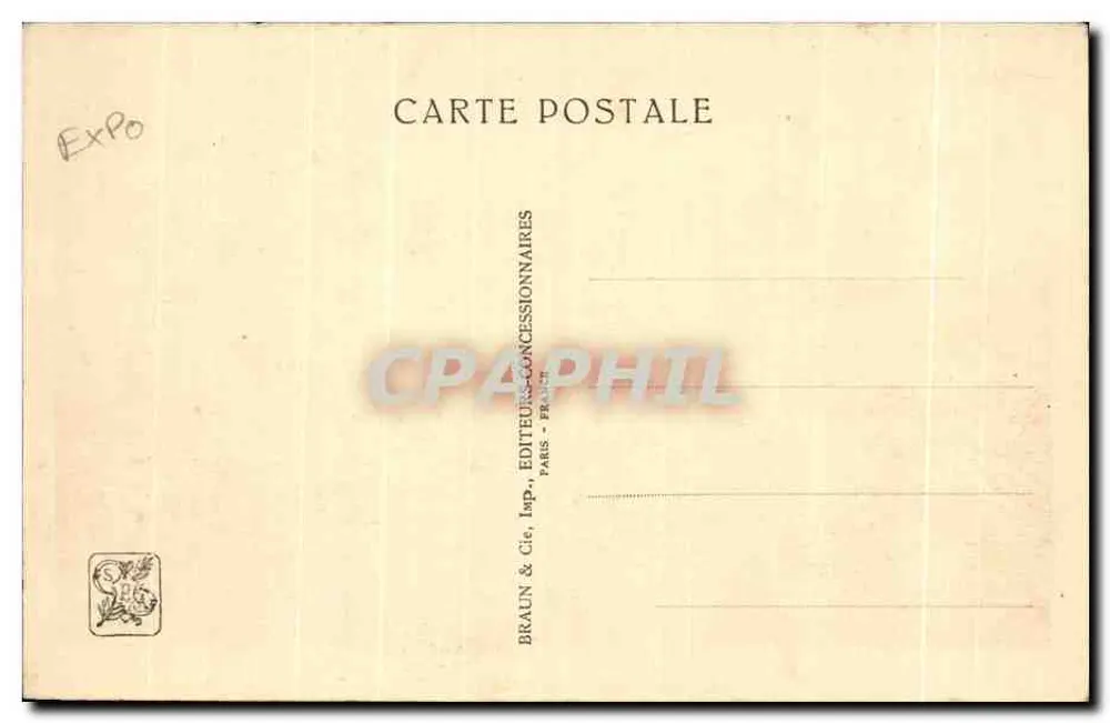 Internationale Kolonialausstellung — Paris 1934 — Ansicht der portugiesischen Abteilung — Raul Lino, Arch. — n° 208 - Rückseite