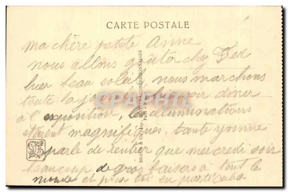 Internationale Kolonialausstellung — Paris 1931 — Übersicht der portugiesischen Abteilung — Raul Lino, Architekt - Rückseite