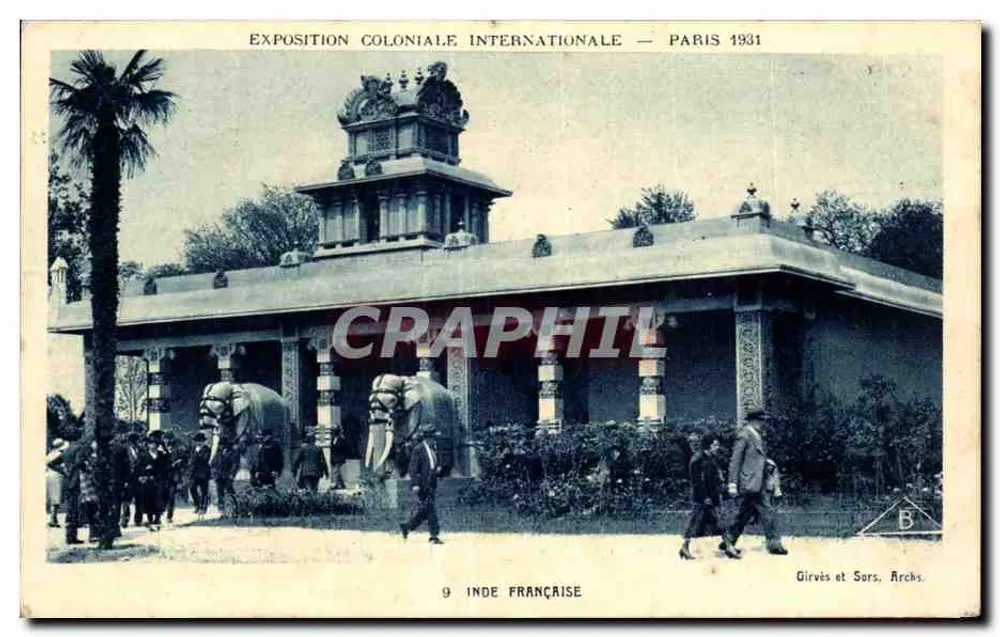 Internationale Kolonialausstellung — Paris 1931 — Französisch-Indien — Girvès et Sors, Archs. - Vorderseite