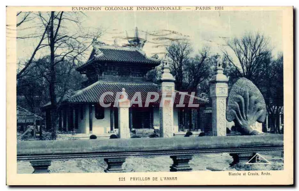 Pavillon von Annam — Internationale Kolonialausstellung — Paris 1931 - Vorderseite