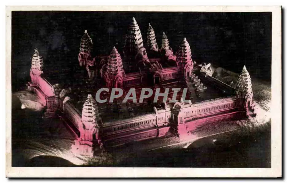 Angkor Wat — nächtliche Ansicht beleuchtet — Éditions Les Arts Coloniaux, Paris - Vorderseite
