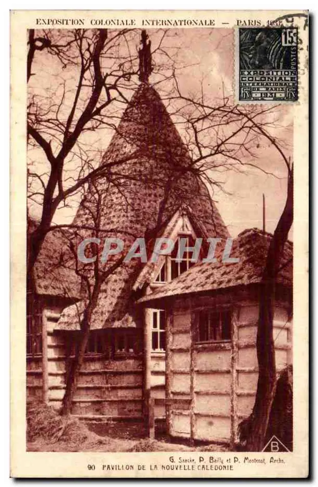 Pavillon von Neukaledonien — Internationale Kolonialausstellung — Paris 1931 - Vorderseite