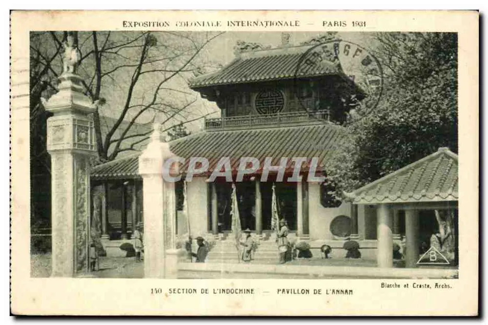 Pavillon von Annam — Internationale Kolonialausstellung — Paris 1931 - Vorderseite