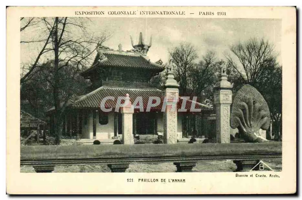 Pavillon de l'Annam — Internationale Kolonialausstellung — Paris 1931 - Vorderseite
