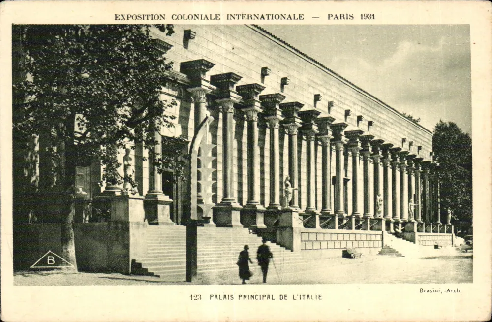 Hauptpalast Italiens — Internationale Kolonialausstellung — Paris 1931 - Vorderseite