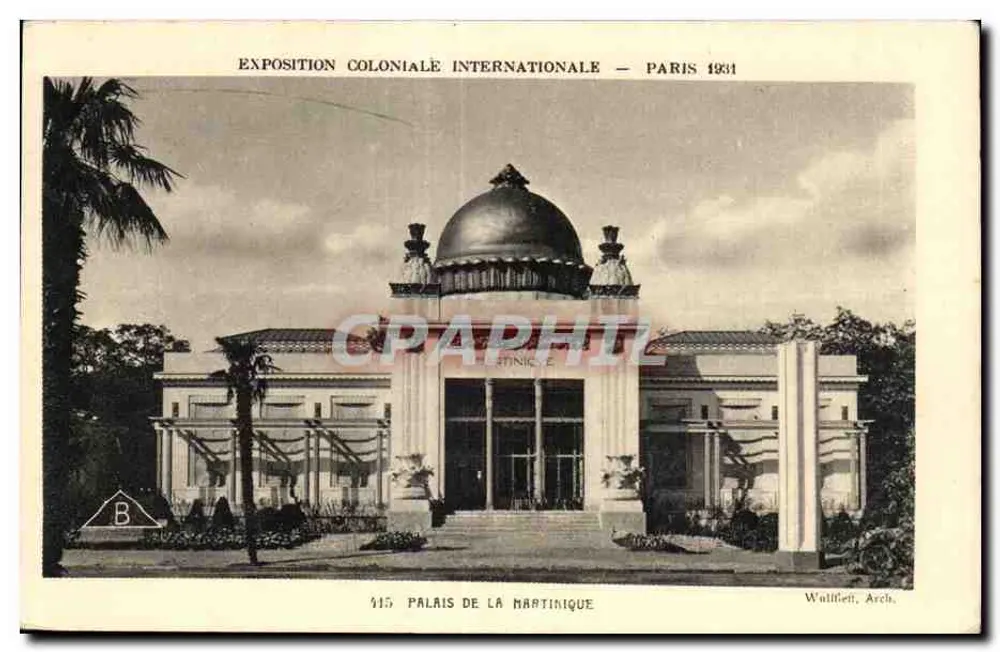 Palast der Martinique — Internationale Kolonialausstellung — Paris 1931 — Wulffiet, Arch. - Vorderseite