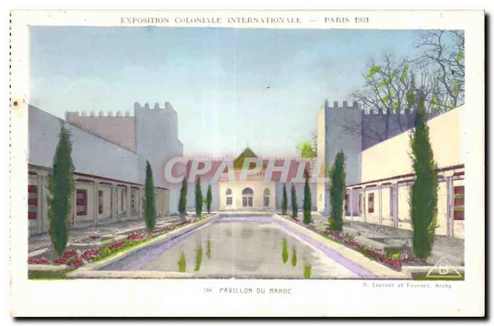 Padiglione del Mahoc — Esposizione Coloniale Internazionale — Parigi 1931 — A. Laprade et Fournéz, Archs - Recto