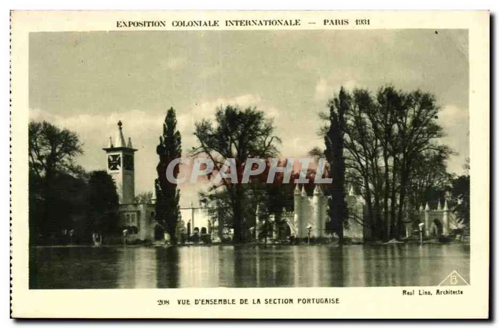 Übersicht der portugiesischen Sektion — Internationale Kolonialausstellung — Paris 1931 — Raul Lino, Architekt - Vorderseite