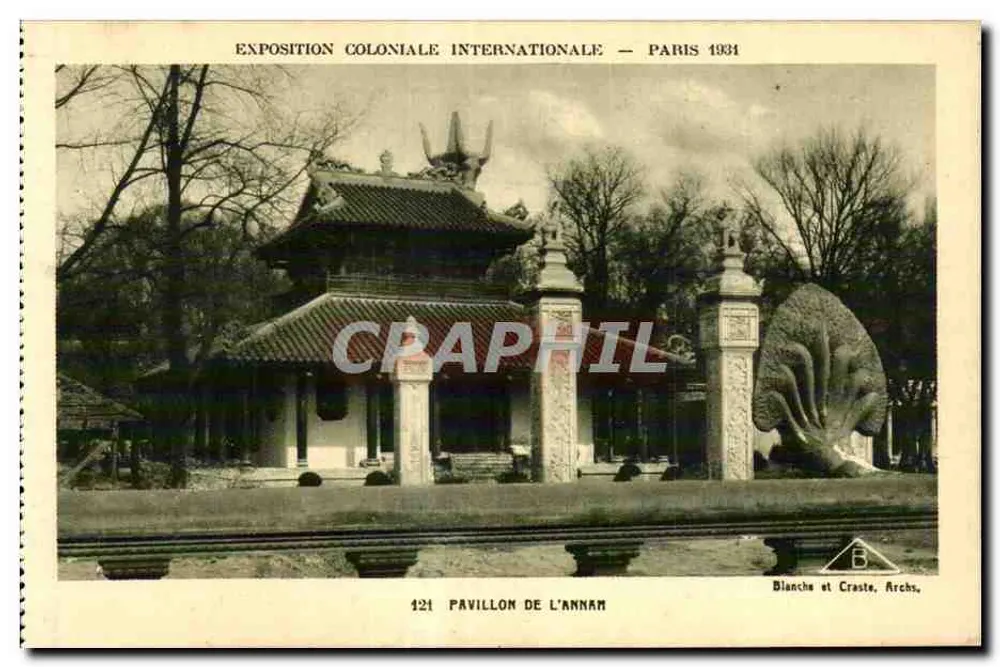 Pavillon von Annam — Internationale Kolonialausstellung — Paris 1931 - Vorderseite
