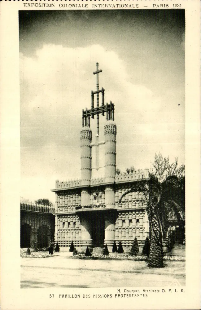 Pavillon der evangelischen Missionen — Internationale Kolonialausstellung — Paris 1931 - Vorderseite