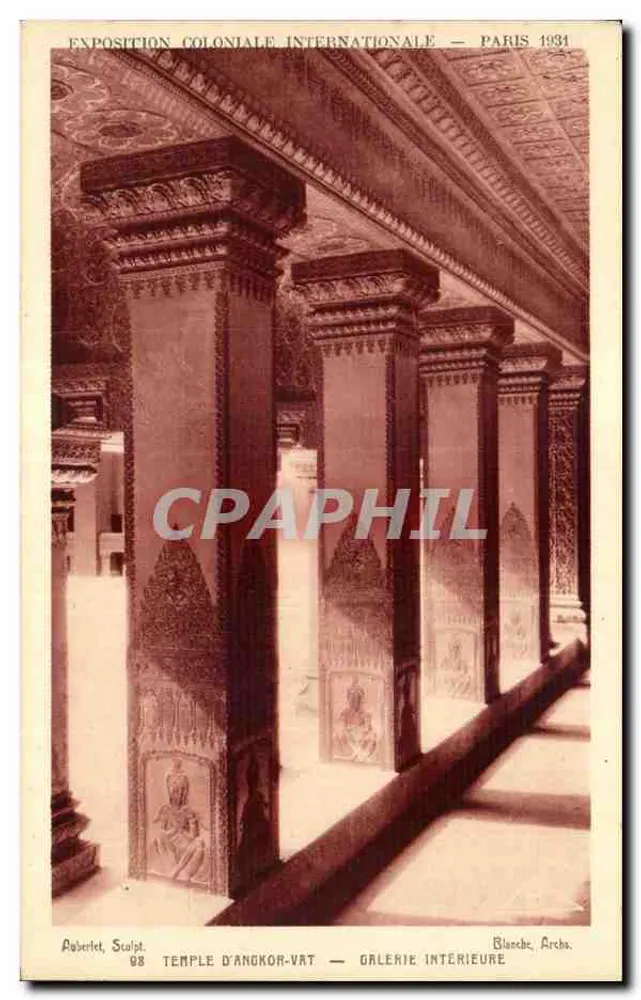 Tempel von Angkor-Vat — Innenhof — Internationale Kolonialausstellung — Paris 1931 - Vorderseite