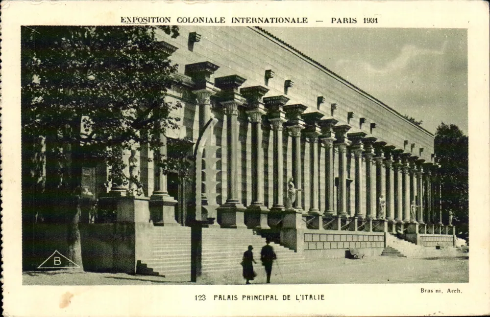 Hauptpalast Italiens — Internationale Kolonialausstellung — Paris 1931 - Vorderseite