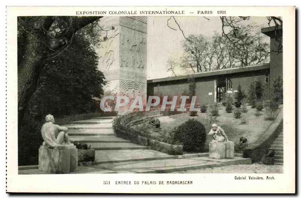 Eingang zum Palast von Madagaskar — Internationale Kolonialausstellung — Paris 1931 — Gabriel Veissière, Arch. - Vorderseite