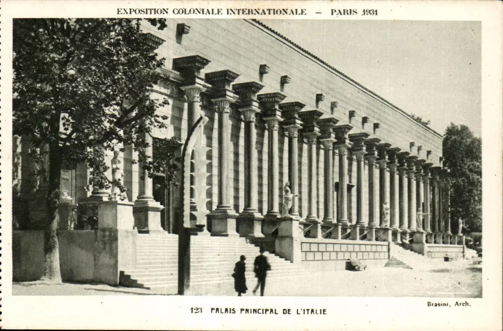Hauptpalast Italiens — Internationale Kolonialausstellung — Paris 1931 - Vorderseite
